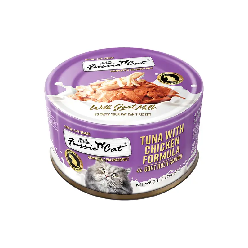 Fussie Cat Premium Tuna with Chicken in Goats Milk