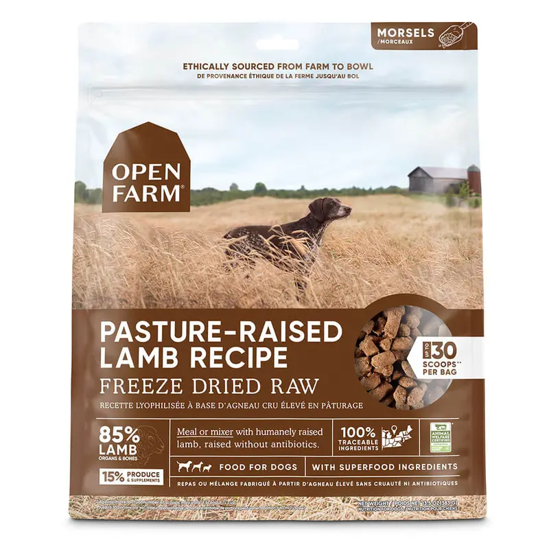 Open Farm Pasture Raised Lamb Freeze Dried Dog Food, 13.5 oz.