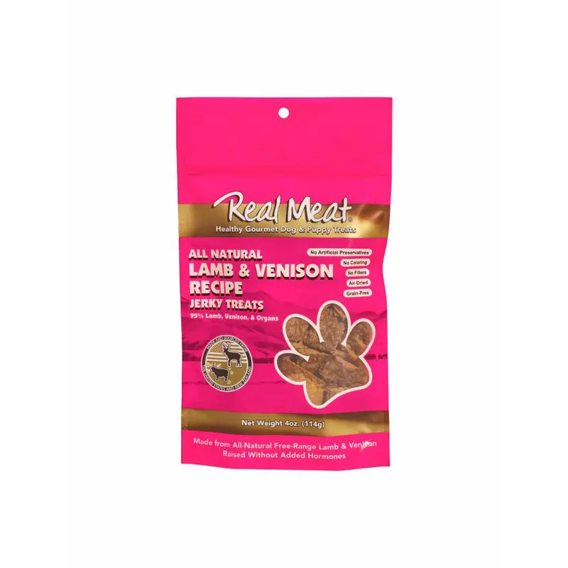 Real Meat Dog Treat Lamb & Venison 4 oz