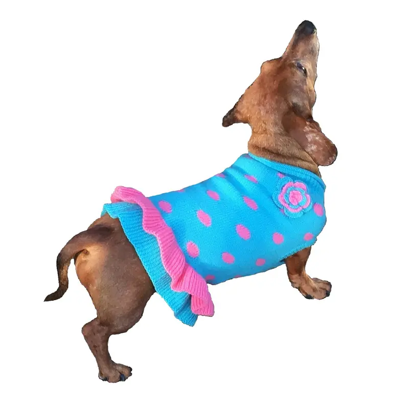 Turquoise/Pink Polka Dot Party Dress