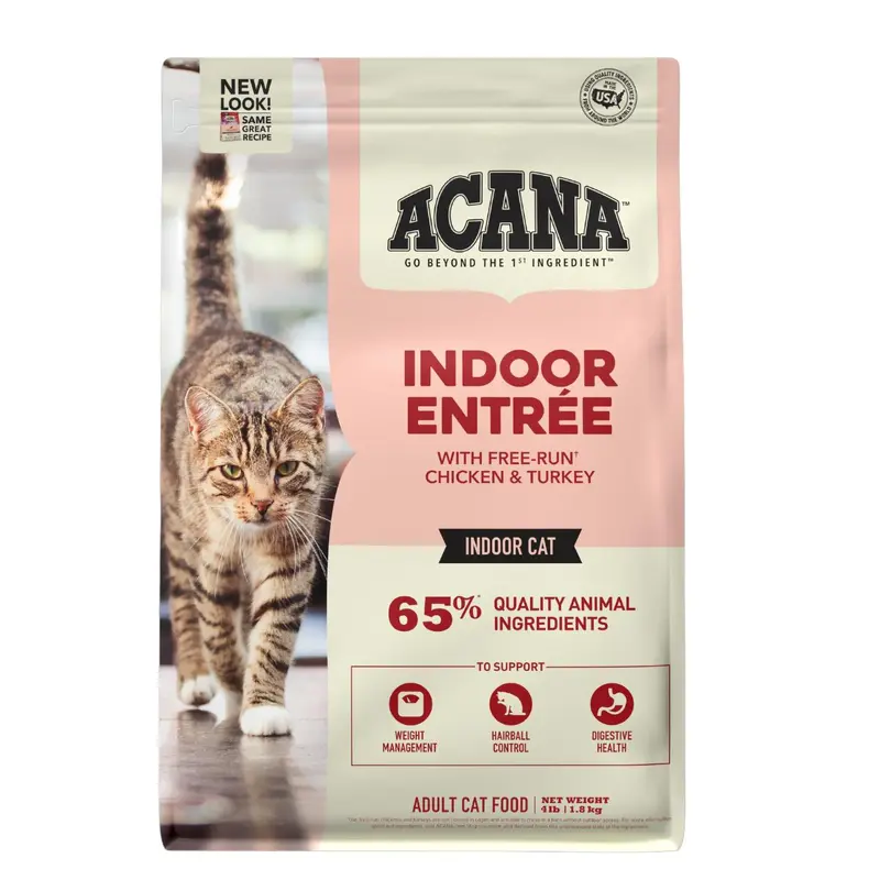 Acana Indoor Entree Dry Cat Food - Chicken, Turkey, & Herring- 4lb Bag