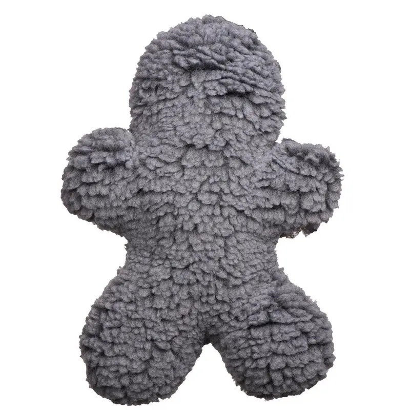 HuggleHounds Grey Fleece Man Dog Toy 12"