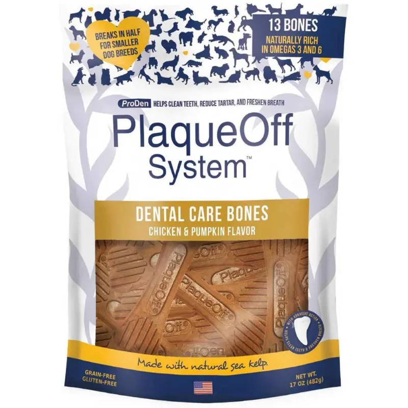 Proden PlaqueOff Dental Chicken & Pumpkin Dog Bones