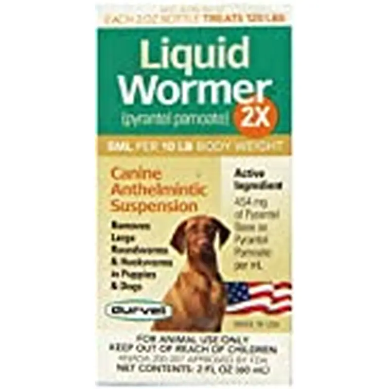 Durvet Liquid Wormer 2x for Puppies and Adult Dogs 2 oz.