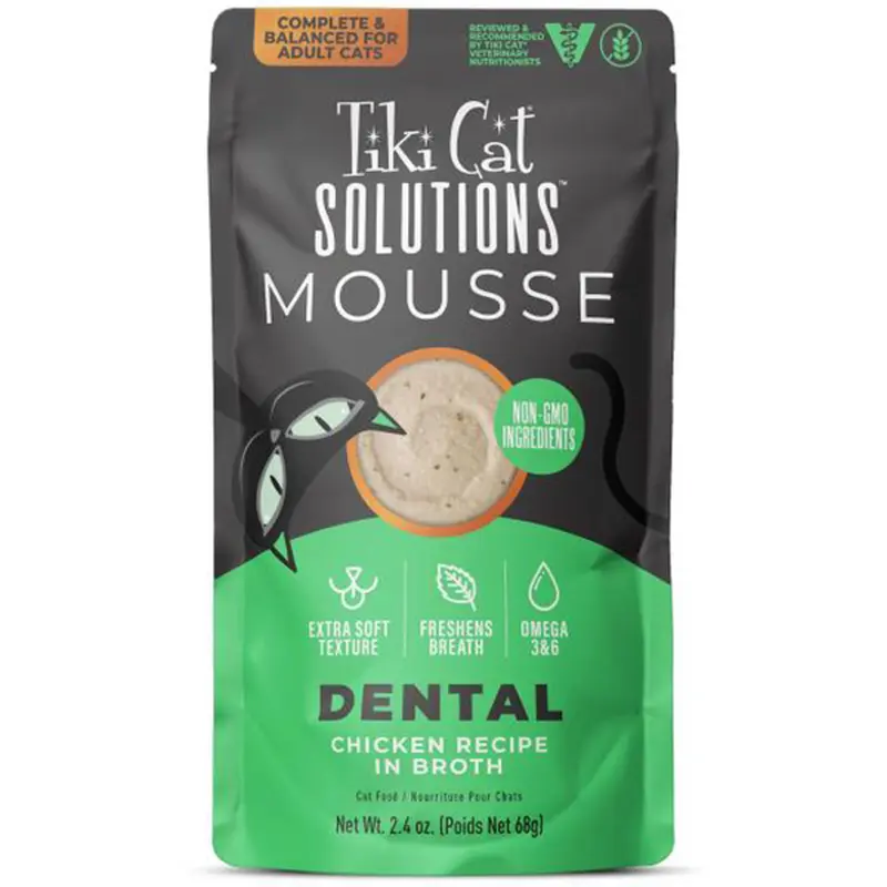Tiki Cat Solutions Mousse Dental Chicken 2.4oz