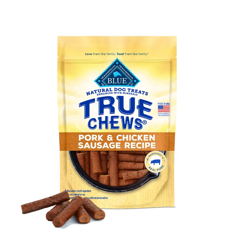 Blue Buffalo True Chews Chicken and Pork Sausage Dog Treats (14oz)