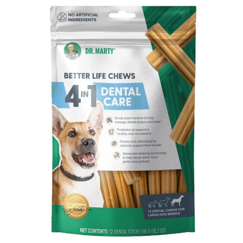 Dr Marty Better Life Chews 4-in-1 Dental Care Sticks Large 18oz
