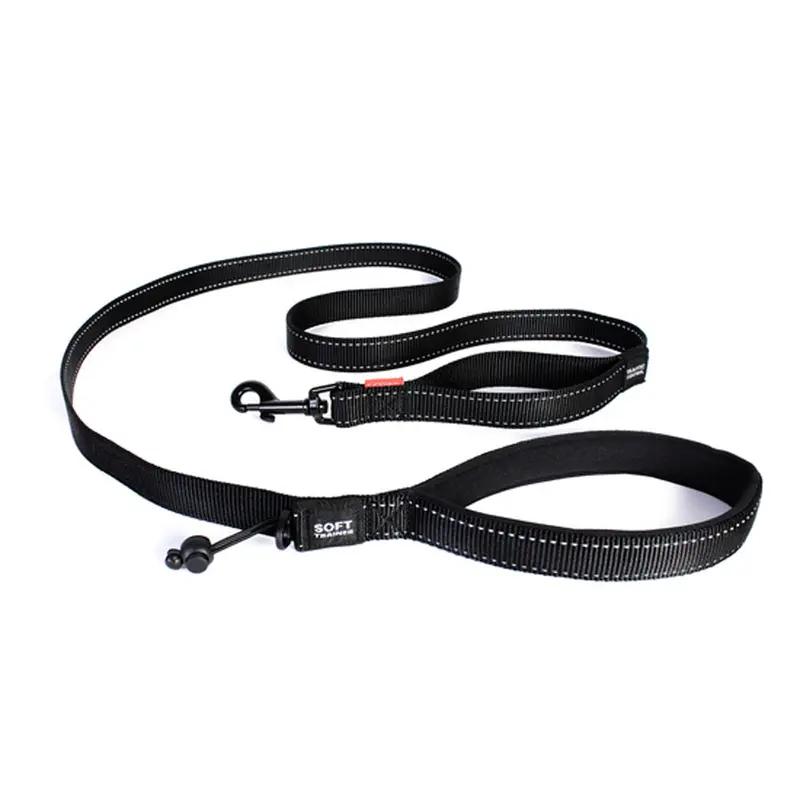 EzyDog Soft Trainer Leash with Traffic Control Handle Black