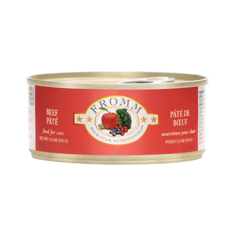 Fromm Four-Star Wet Cat Food - Beef Pt - 5.5oz Can