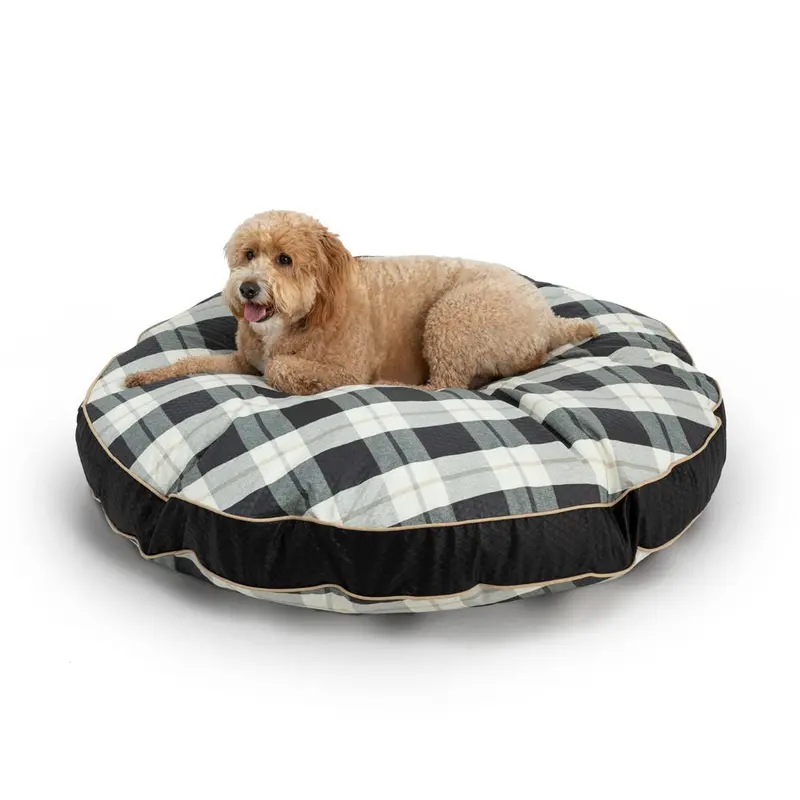 Snoozer Pool & Patio Round Dog Bed Medium Barkely Black Diamond