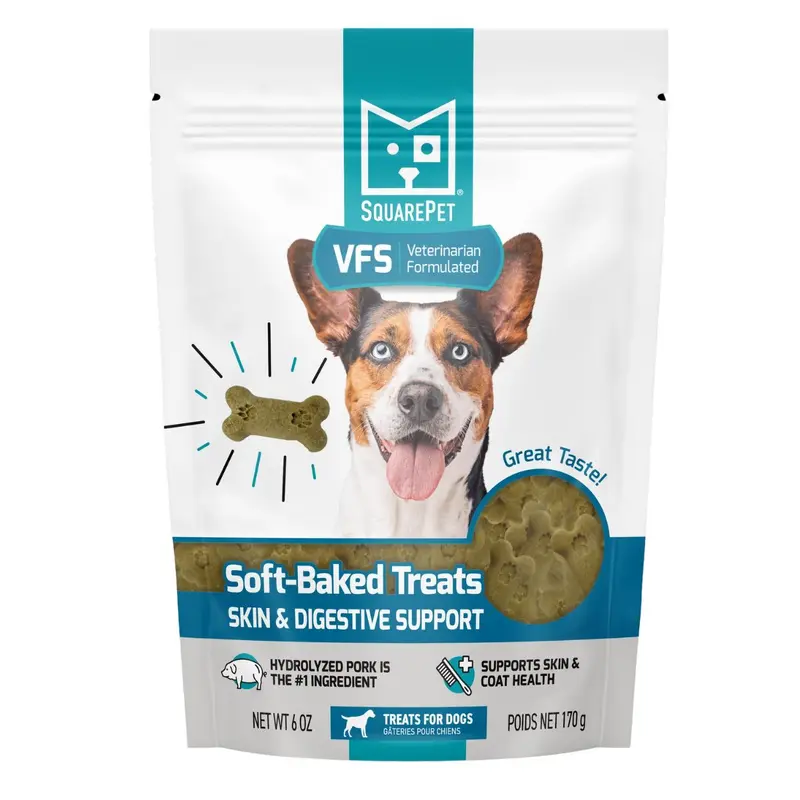 Square Pet VFS Skin & Digestive Support Soft-Baked Dog Treats 6oz