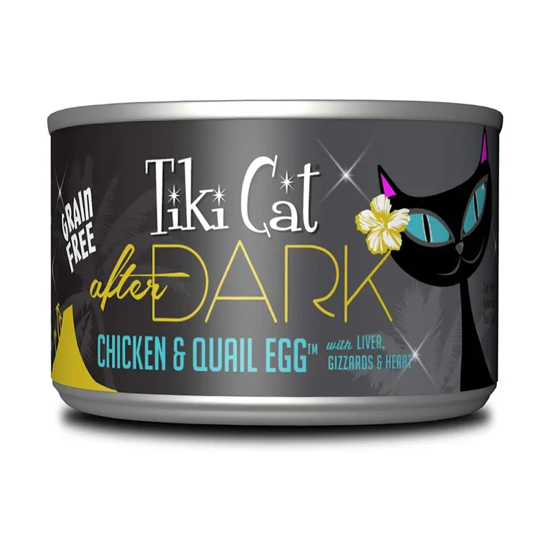 Tiki Cat After Dark Chicken Quail Egg Canned Cat Food 6oz