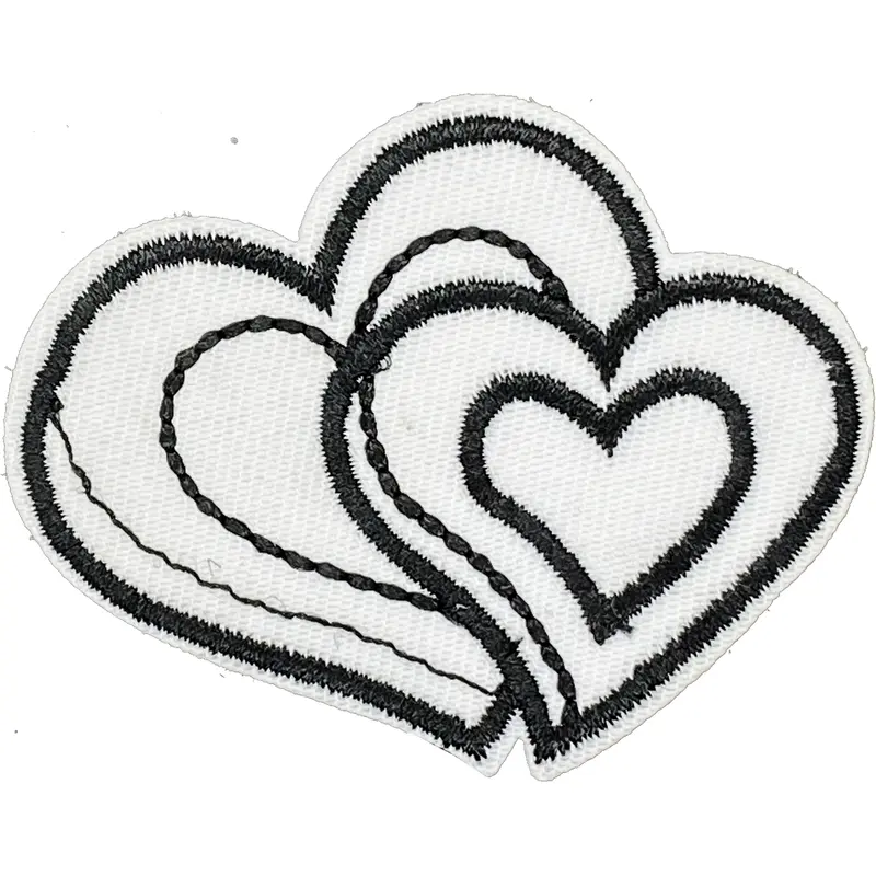 Black & White Hearts - Patch