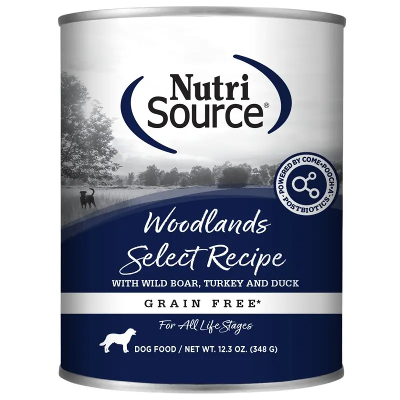 NutriSource Woodlands Select Grain Free Wet Dog Food 12.3oz
