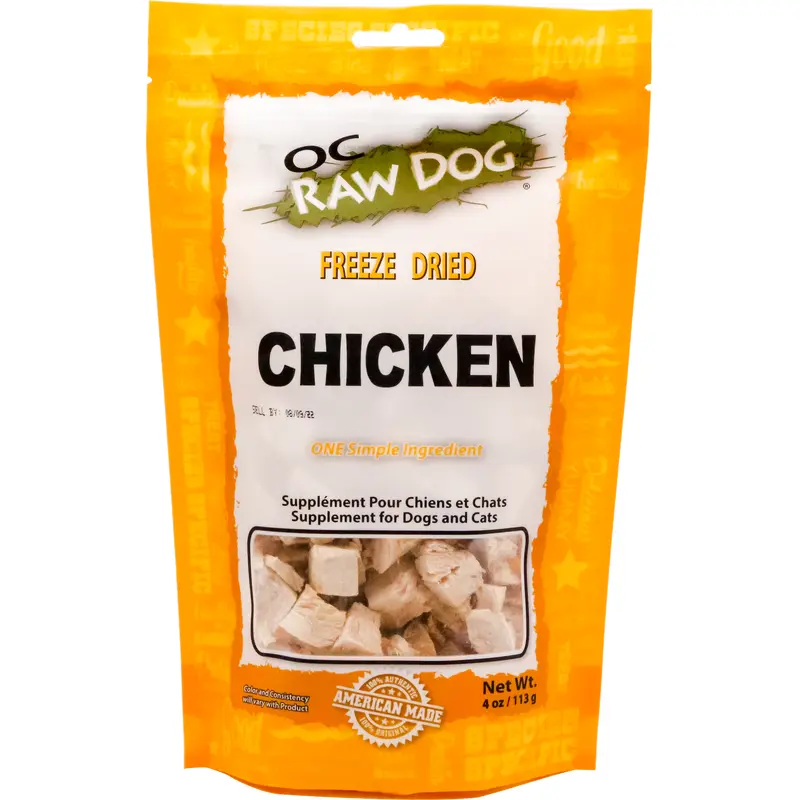 OC Raw Freeze Dried Chicken 4 oz.