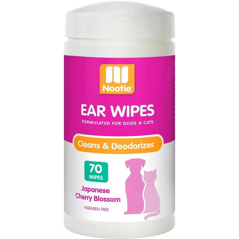 Nootie Waterless Dog Ear Wipes Cherry Blossom 70ct