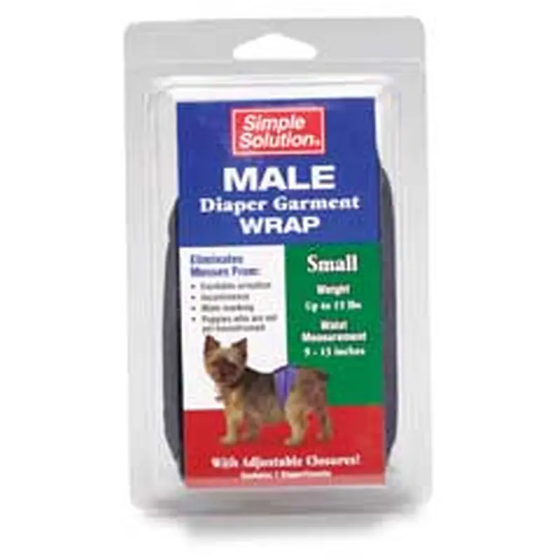 Simple Solution Washable Male Dog Diaper  Absorbent Male Wrap  Small