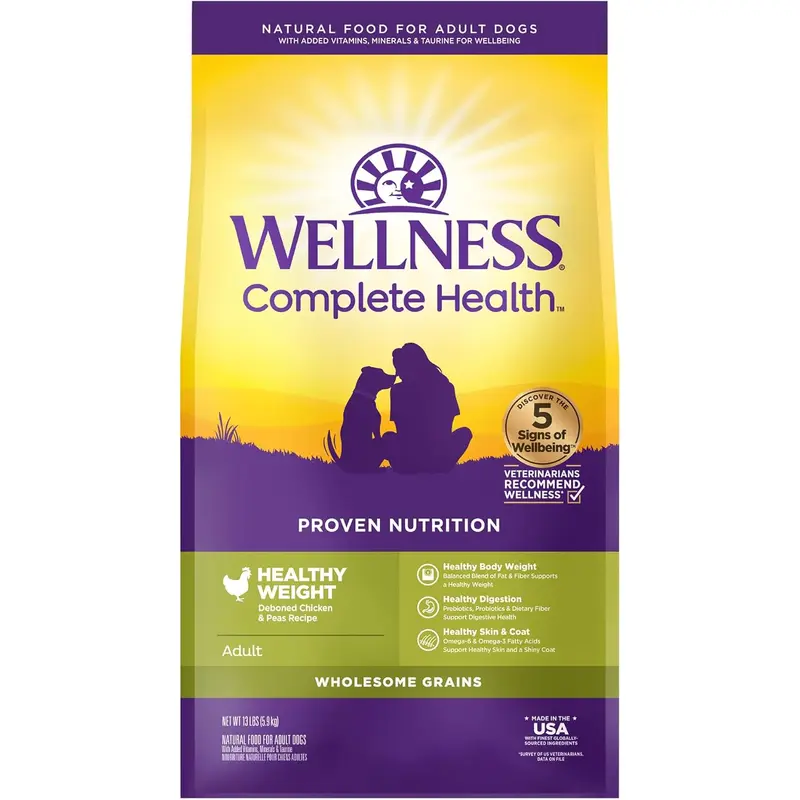 Wellness Complete Health Adult Healthy Weight Chicken and Peas Dog Food