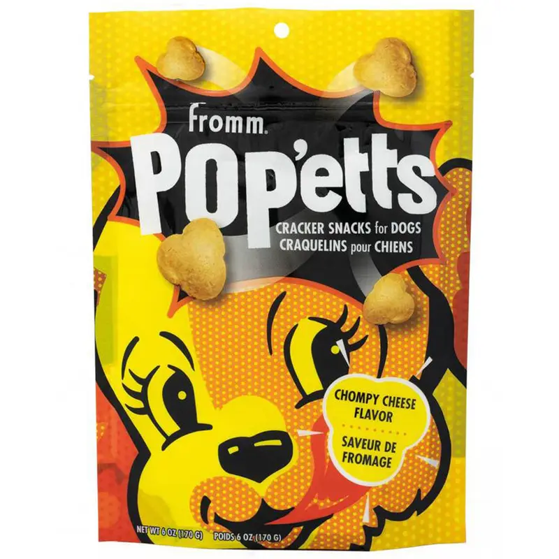 Fromm Pop'etts Dog Treats - Chompy Cheese- 6oz Pouch