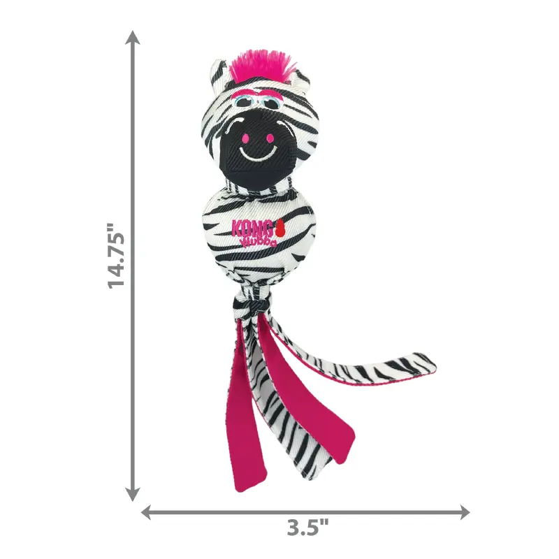 Kong Dog Toy Wubba Zoo Zebra Large