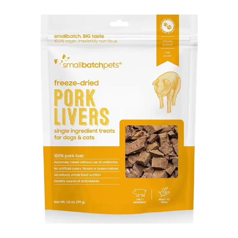 Smallbatch Freeze Dried Dog Treat 3.5oz Pork Liver