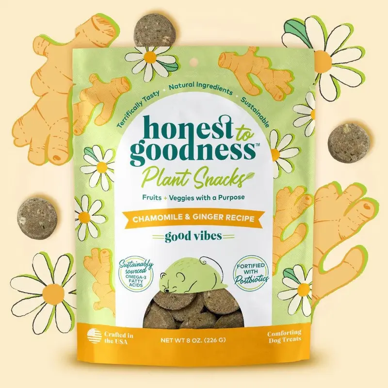 Honest To Goodness Good Vibes Calming Treats Chamomile & Ginger Dog Treat (8oz)