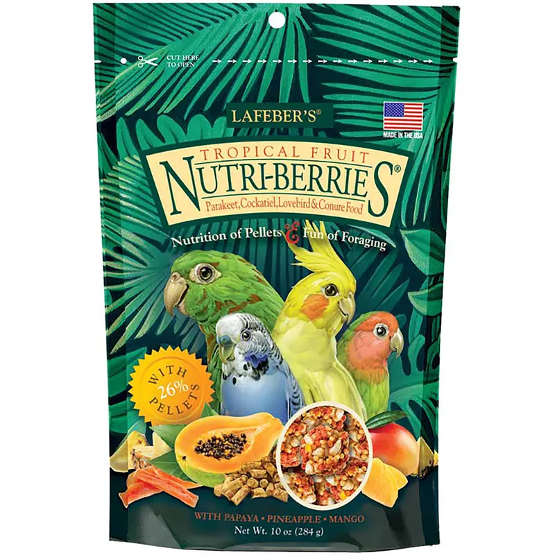 Lafeber s Nutri-Berries Tropical Fruit Cockatiel Bird Food  10 Oz