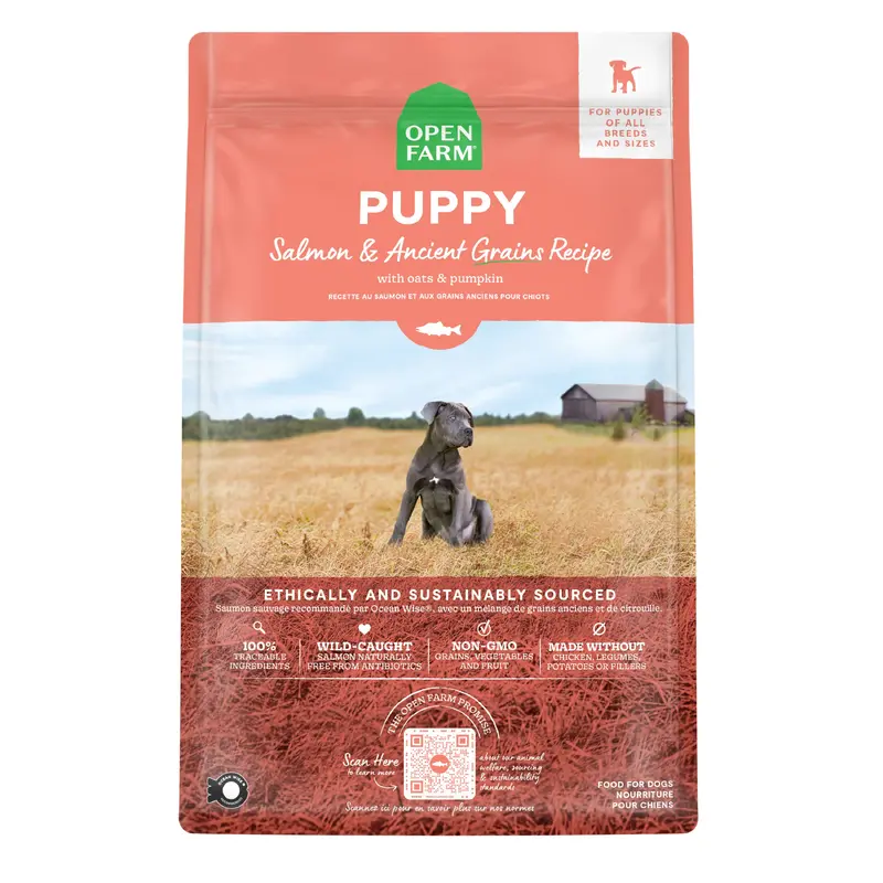 Open Farm Puppy Salmon & Ancient Grains Recipe for Dogs 22 lb