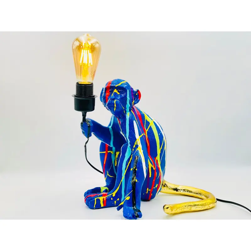 Colorful Monkey Lamp Statue