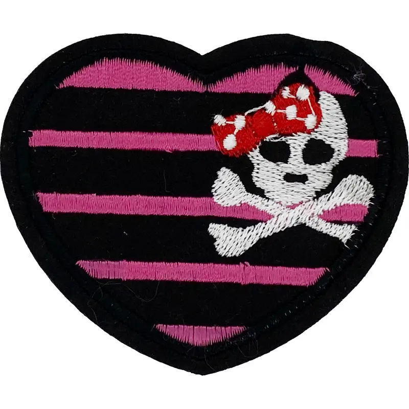 Girl Skull Heart - Patch