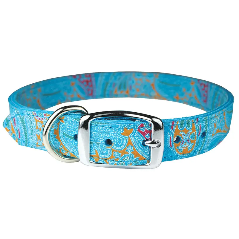 Turquoise Paisley Leather Collection Set