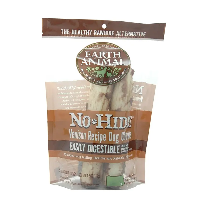 Earth Animal No Hide Venison Chew 7" 2Pk