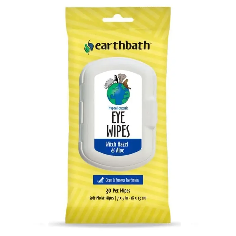Earthbath Hypoallergenic Hazel & Aloe Eye Wipes 30Ct