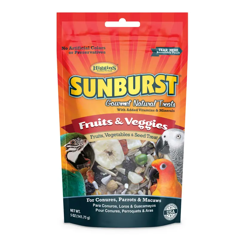 Higgins Sunburst Fruits & Veggies Bird Treat  5 Oz