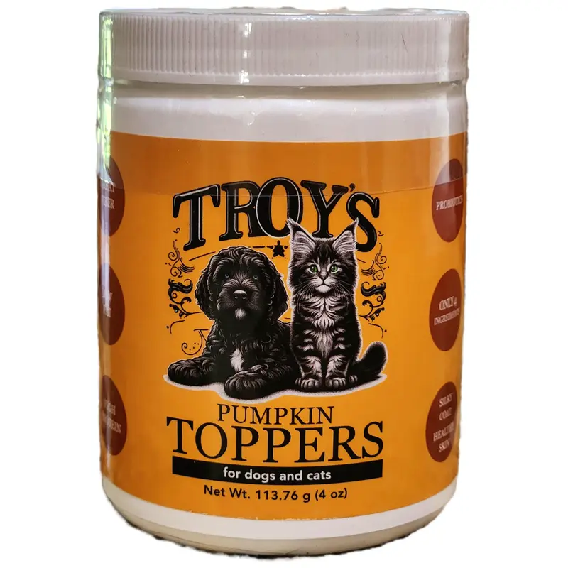 Troy's Pet Food Pumpkin Topper for Cats and Dogs 4oz
