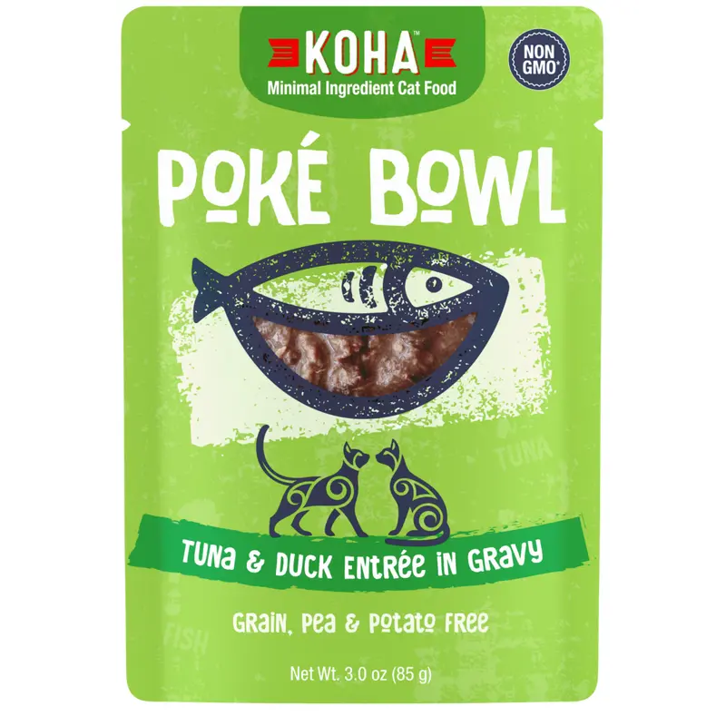 Koha Pok Bowl Tuna & Duck Entre in Gravy for Cats