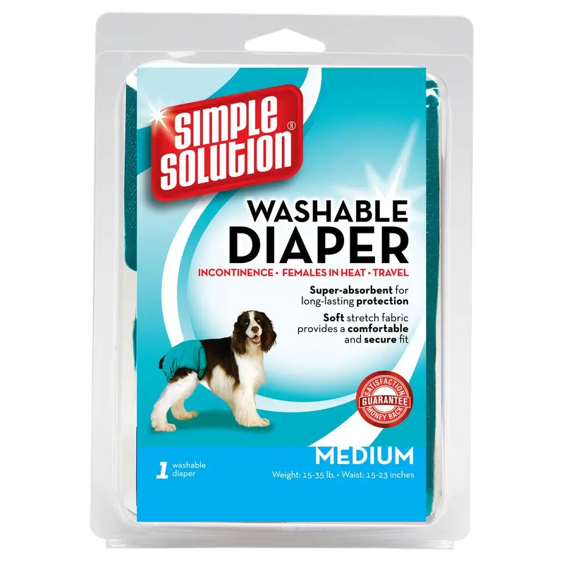 Simple Solution Washable Female Dog Diapers 1 count Medium