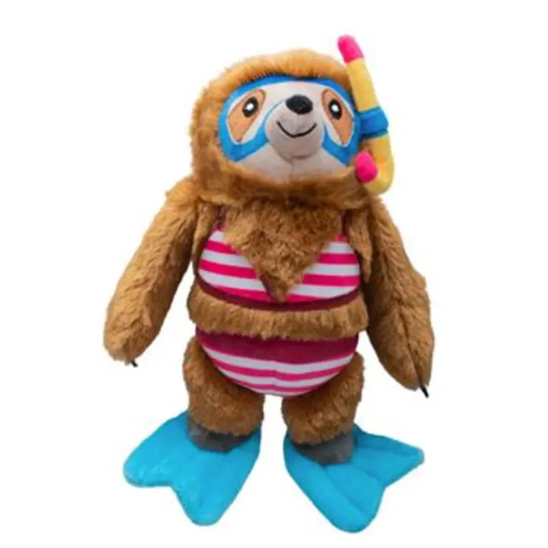 Fringe Sloth Swimin' With The Fishes Plush Dog Toy