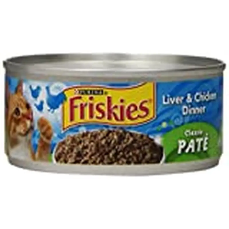 Friskies Pate Wet Cat Food  Liver & Chicken Dinner  5.5 oz. Can