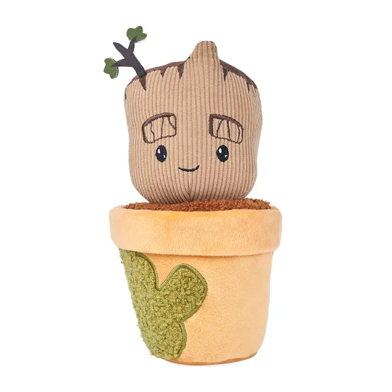 Zippypaws Plush Dog Toy Marvel Zippy Burrow Groot in Pot