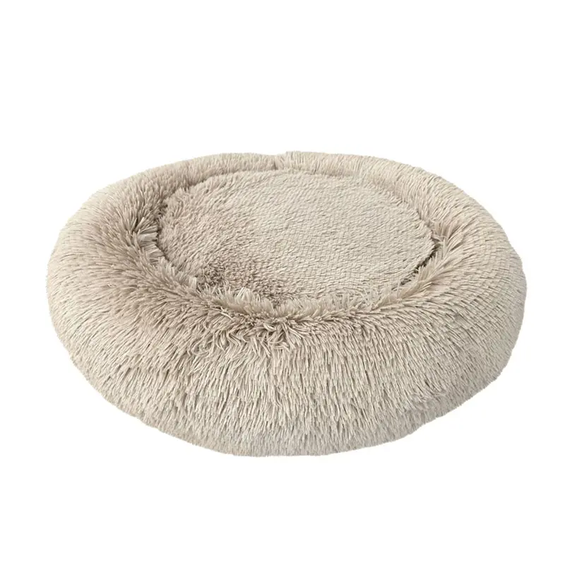 Ethical Pet Sleep Zone Luxe Round Faux Fur 27" Taupe