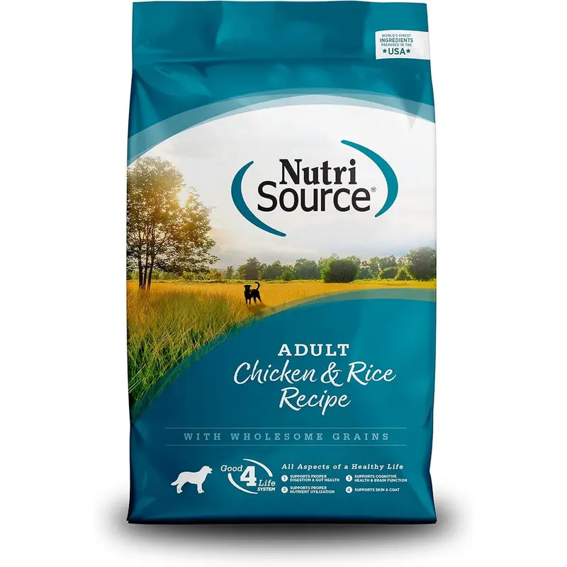 NutriSource Adult Dry Dog Food - Chicken & Rice - 12lb Bag
