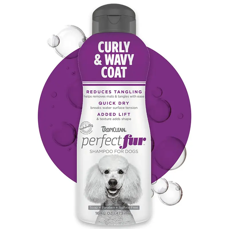 Tropiclean PerfectFur Curly & Wavy Coat Shampoo For Dogs 16oz