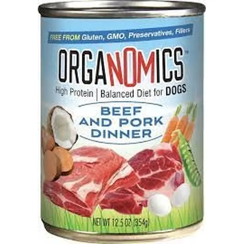 Organomics Beef and Pork Dinner for Dogs 12.5oz