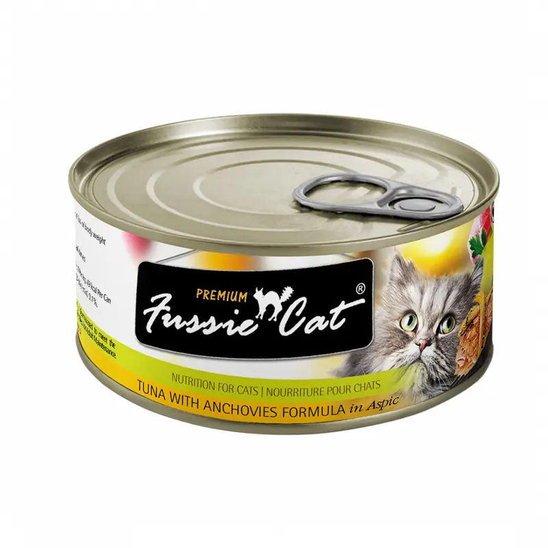 Fussie Cat Premium Tuna with Anchovies Formula in Aspic Canned Food
