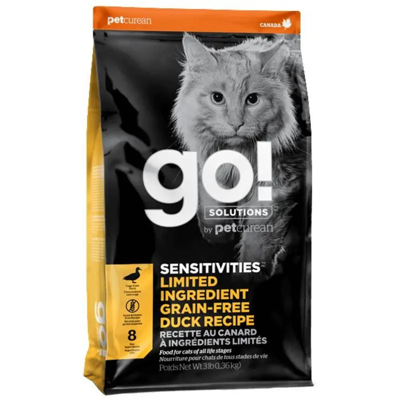 Petcurean GO! Solutions Sensitivities Limited Ingredient Duck Recipe Dry Cat Food