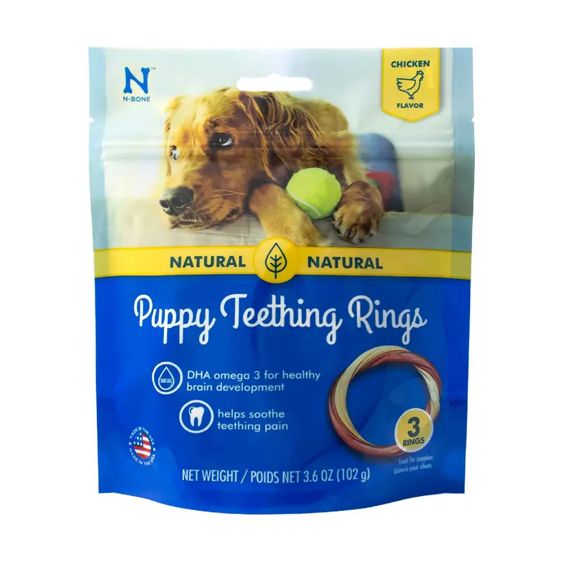 Nbone Puppy Teething Rings In Chicken 3pk