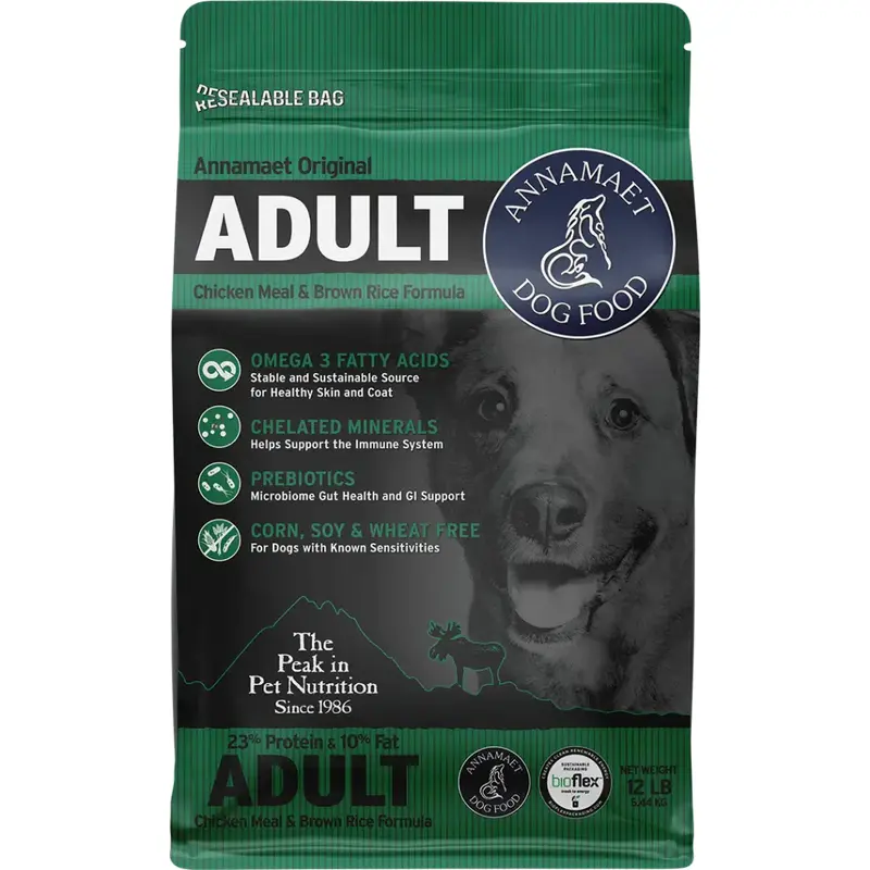 Annamaet Adult Dog Formula 23% Protein Chicken 12lb