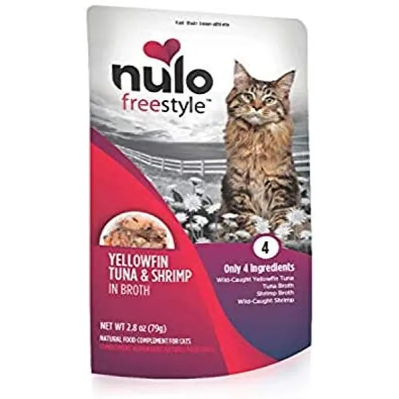 Nulo Freestyle Yellowfin Tuna & Shrimp in Broth Wet Cat Food, 2.8 oz
