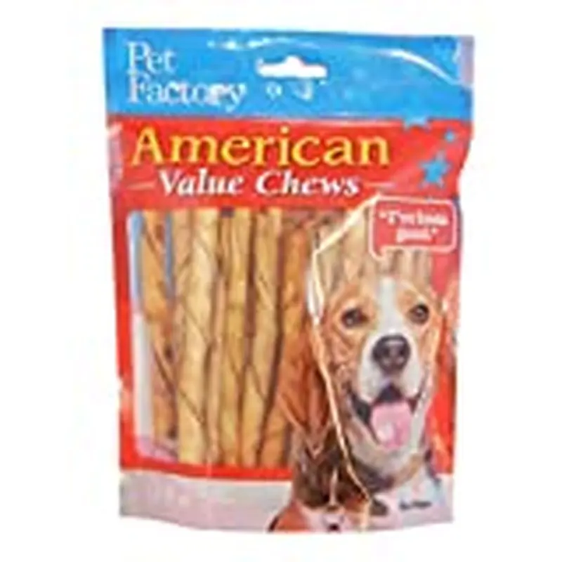 PET FACTORY INC Dog Treats, American Beefhide Chicken-Flavor Twists